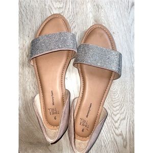 Bedazzled sparkle slip on sandals (super cute)